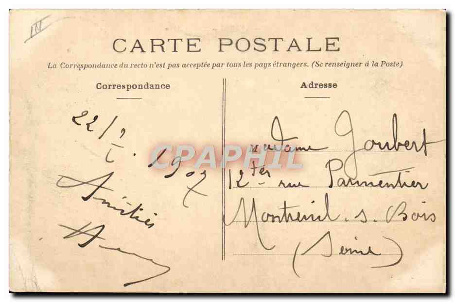 CPA Angers Ancien couvent des penitentes — Rückseite