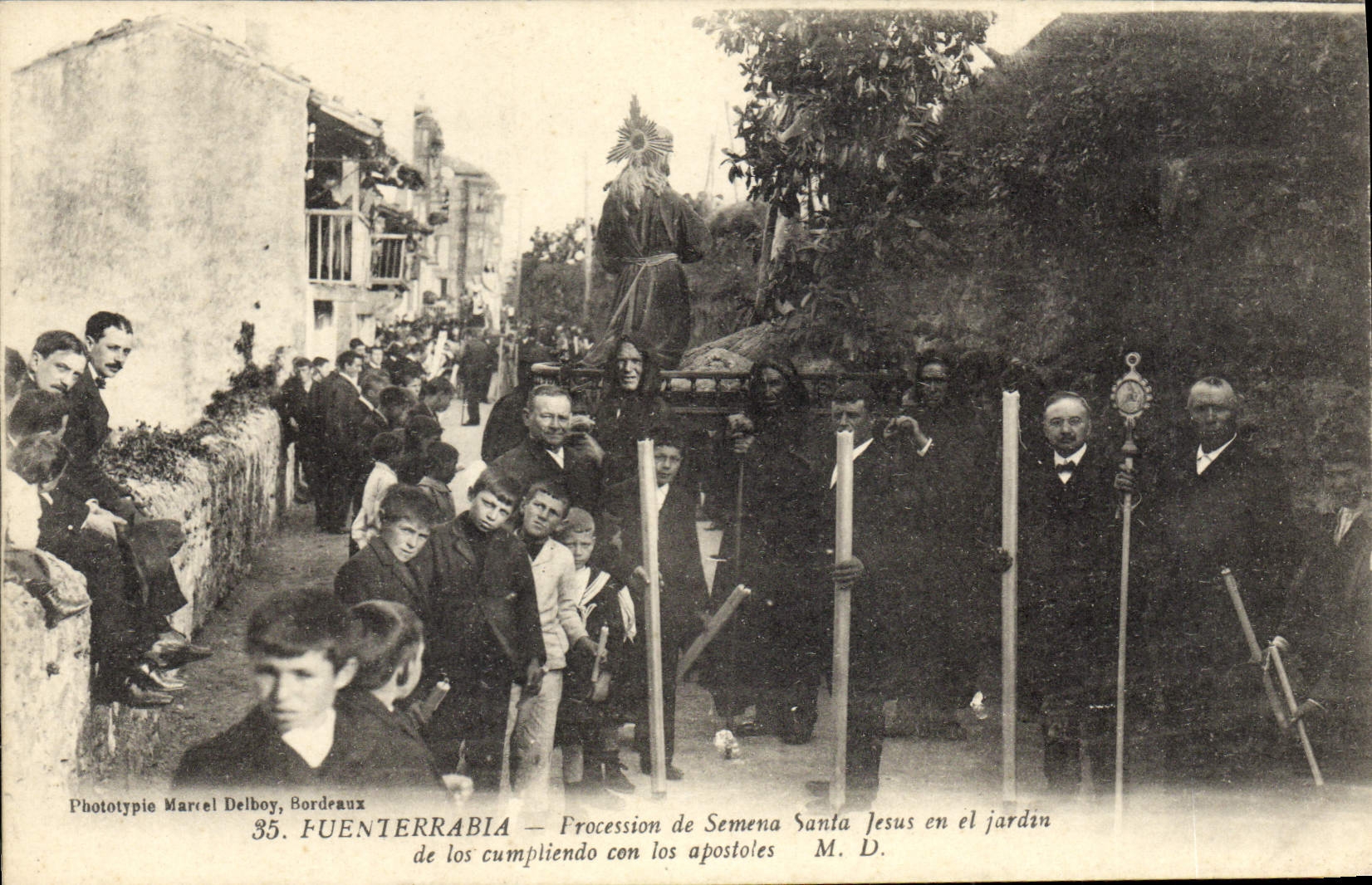 Fuenterrabia — Procession de Semana Santa Jesús en el jardín de los apóstoles — Phototypie Marcel Delbouy, Bordeaux, n°35