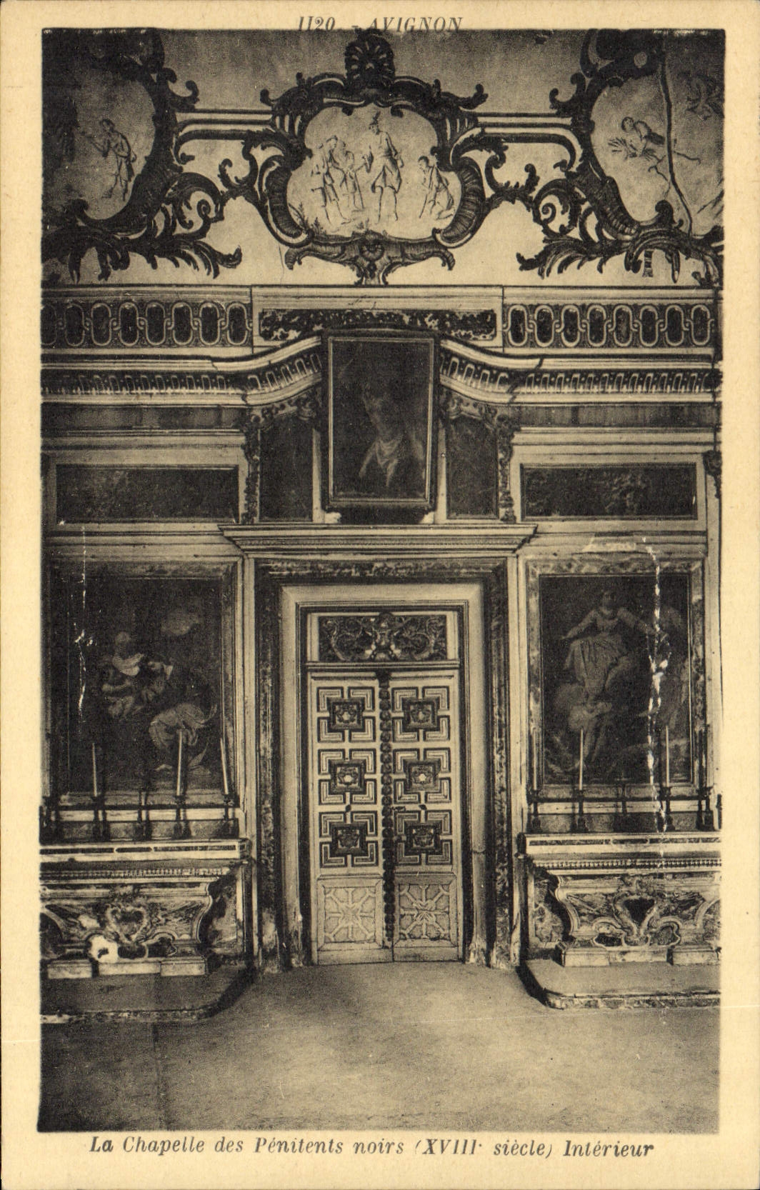 CPA La chapelle des penitents noirs Interieur 