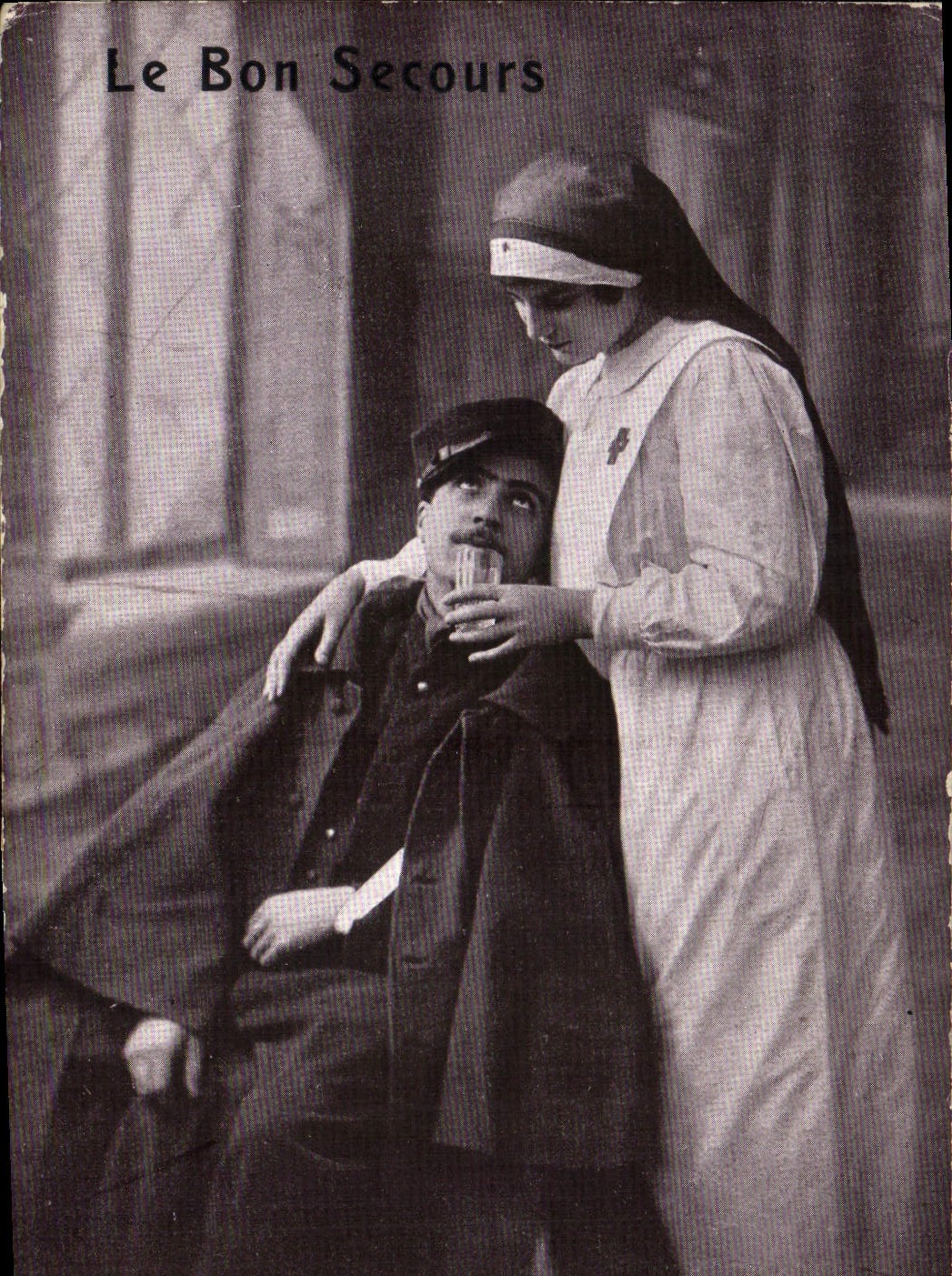 Infirmière et blessé — Le Bon Secours — Édition Patriotique de 1914