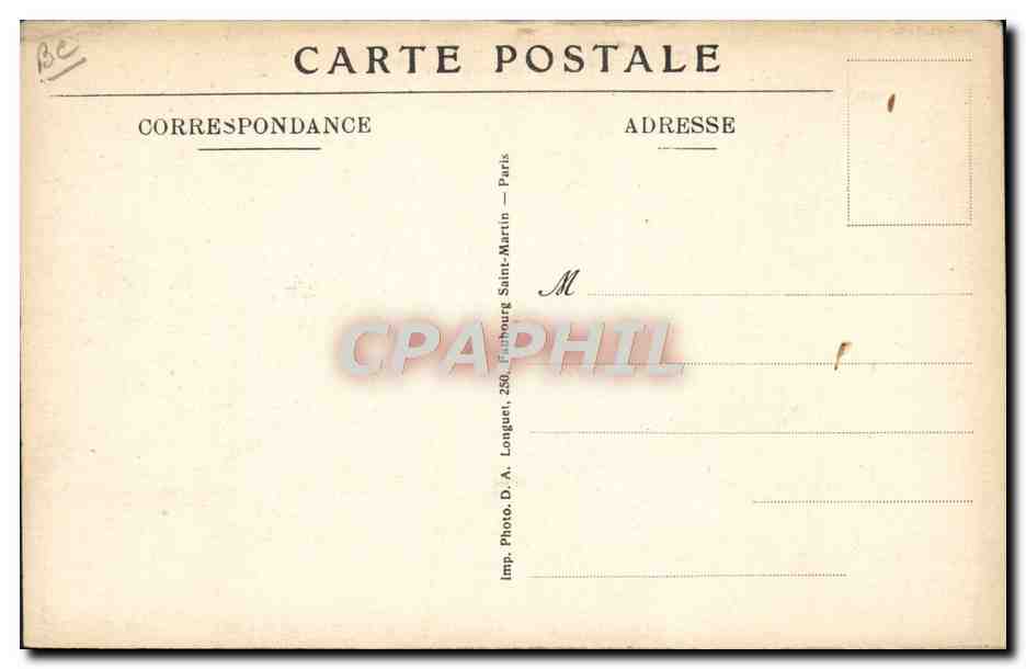 Société Française de Secours aux Blessés Militaires — Hôpital A 7 de Mongré à Villefranche-sur-Saône — Salle N° 3 — Rückseite