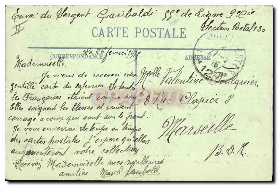 Intérieur d'une ambulance de première ligne en Argonne — Les Allemands respectent la Croix-Rouge — LL, n° 339 — Rückseite