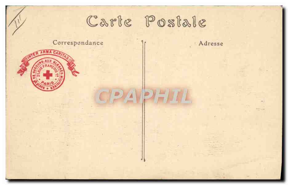 CPA Hopital de la Croix Rouge Romorantin Militaria — Back