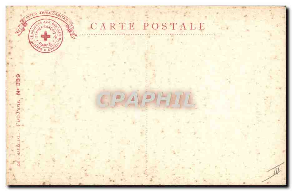 CPA Campagne 1914 1915 Infirmerie de gare Croix Rouge Infirmiere — Verso
