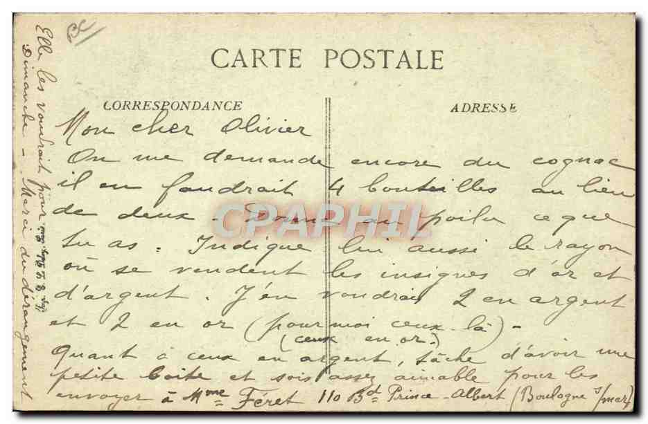 CPA Union des femmes de France Hopital auxiliaire n°115 Salle Pau Le Raincy — Rückseite