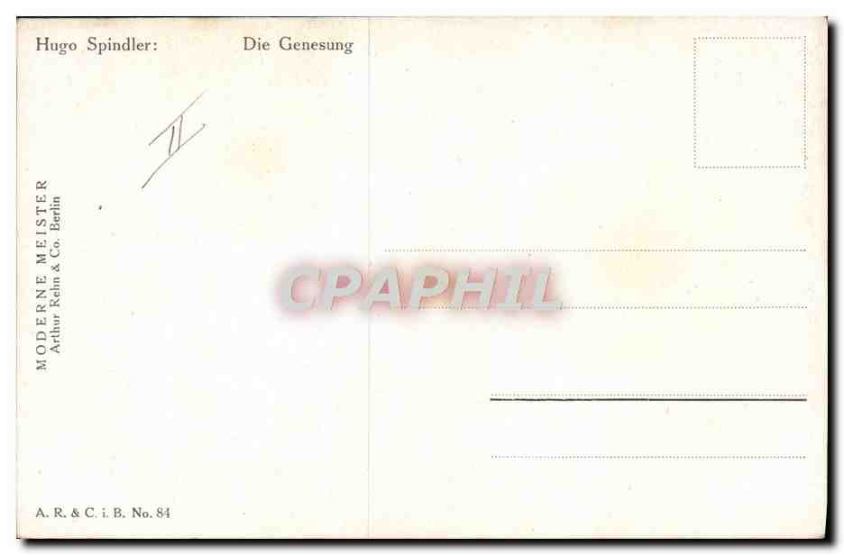 CPA Hugo Spindler Die Genesung Chien Croix Rouge Infirmiere — Rückseite