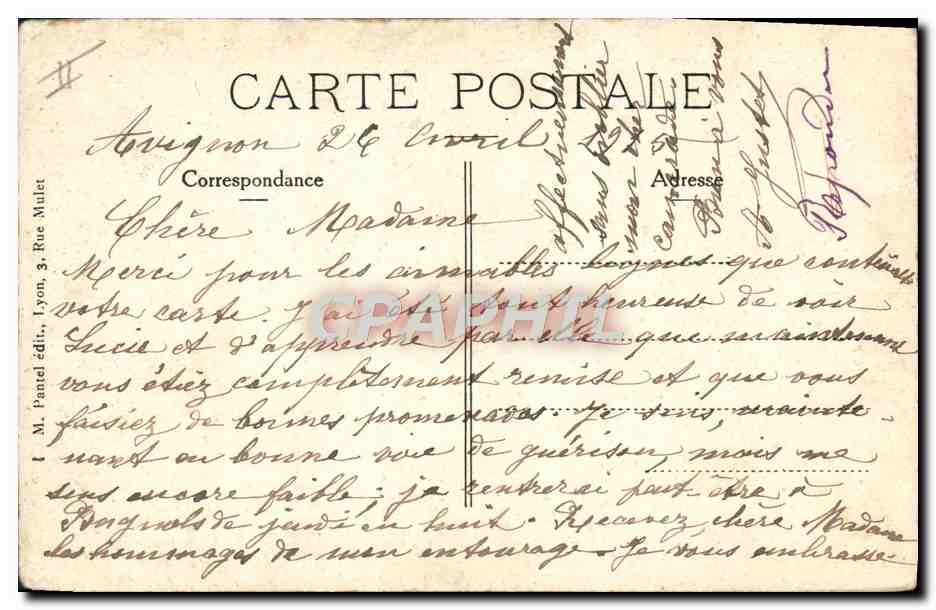 CPA Croix Rouge Infirmiere Soldat Militaria  — Rückseite