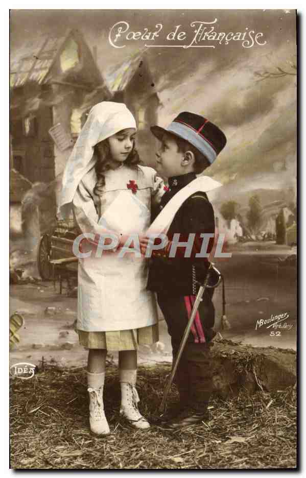 CPA Enfants Croix Rouge Infirmiere
