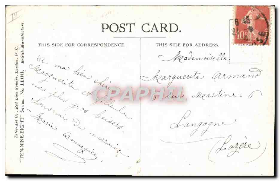 CPA Soldat Militaria Pipe Tabac Infirmiere Croix Rouge  — Back