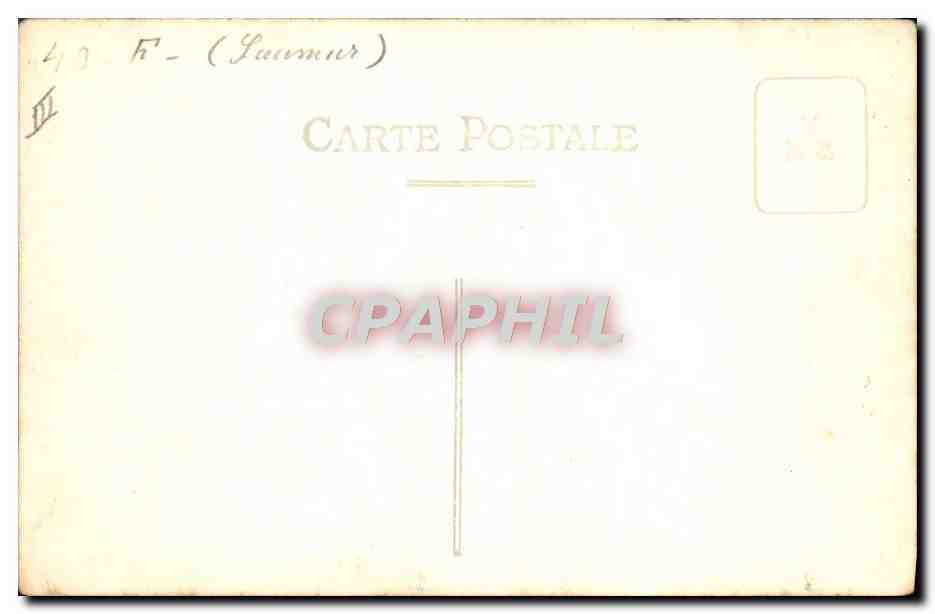CARTE PHOTO Saumur Cheval Hippisme  — Verso