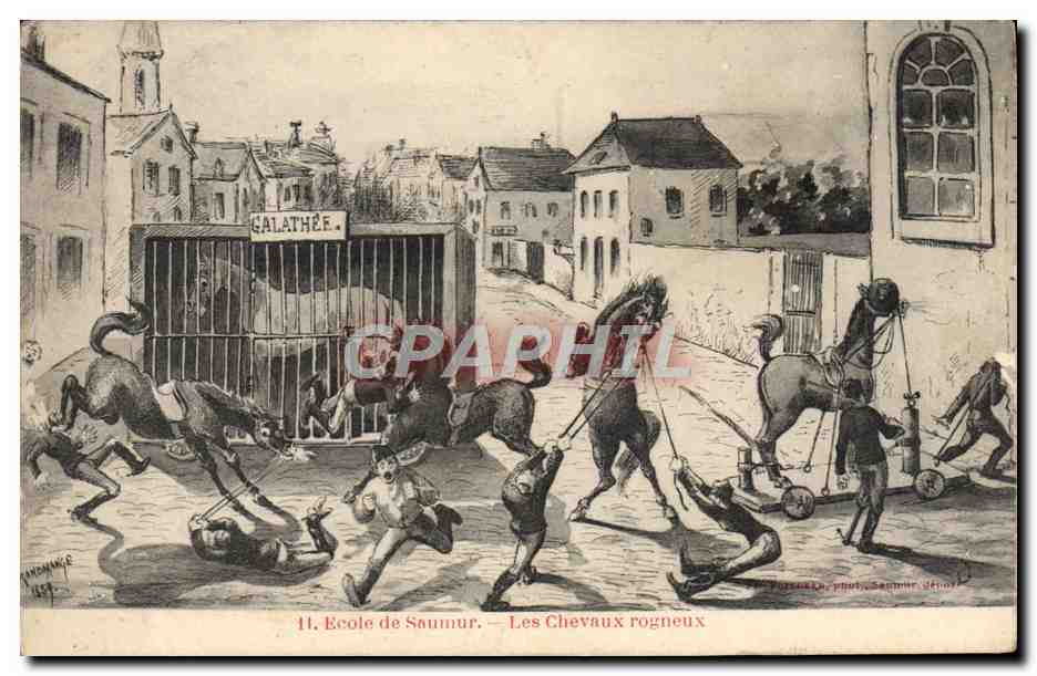 École de Saumur — Les Chevaux rogueux — Éditeur La Pêche, Saumur, n°11