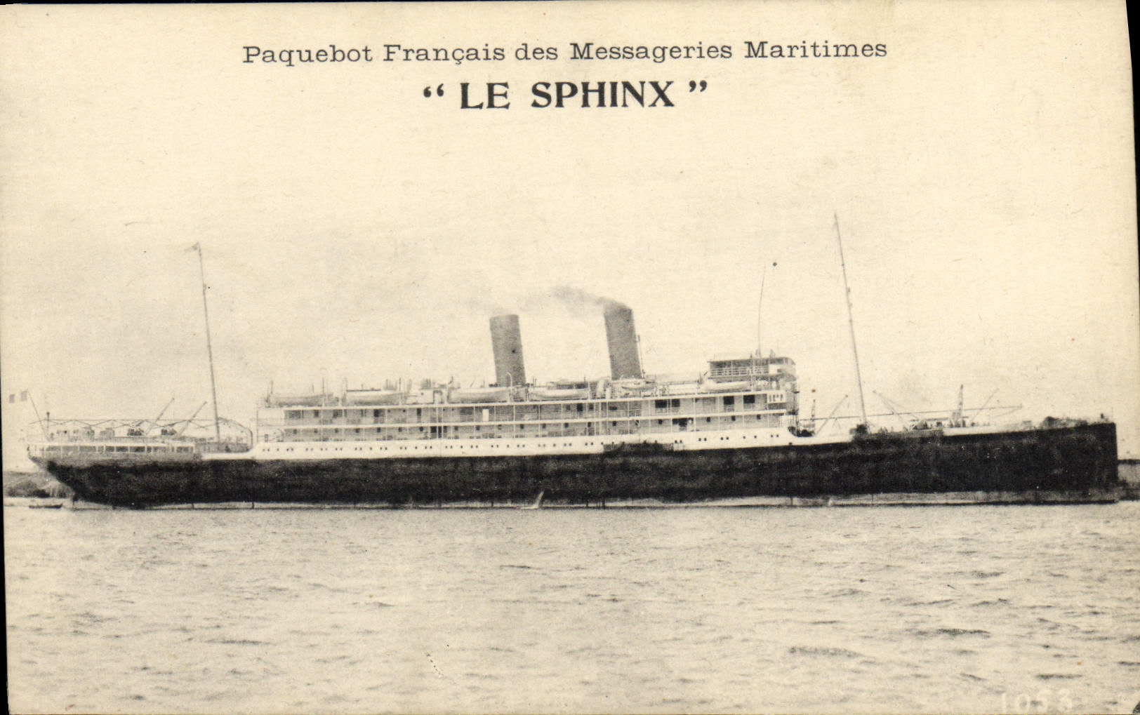 Paquebot Français des Messageries Maritimes "LE SPHINX" — éditeur CPAPHIL, n° de série 1053