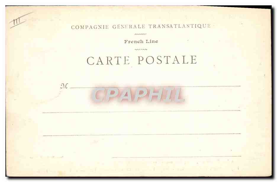 La Savoie — Paquebot de la Compagnie Générale Transatlantique — Imp. Berthaud, Paris — Verso