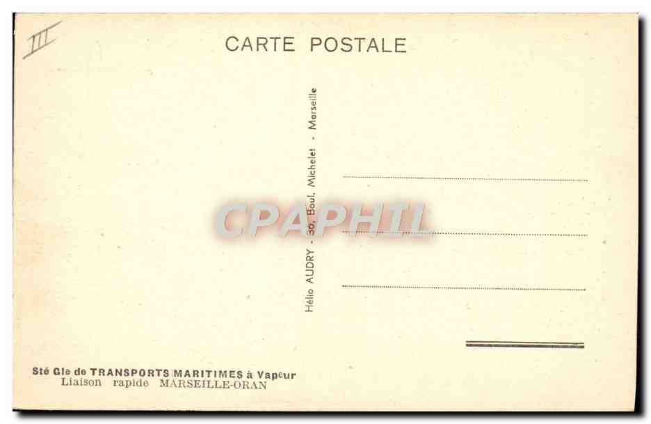 CPA Bateau Paquebot Sidi Bel Abbes SGTM — Verso