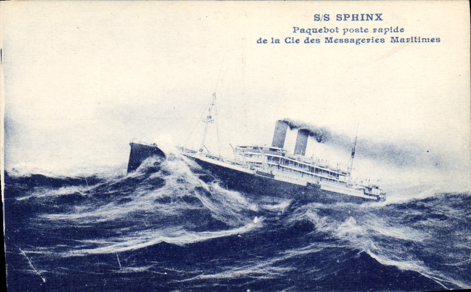 S/S SPHINX — Paquebot poste rapide de la Cie des Messageries Maritimes — éditeur H. Grimaud, Marseille