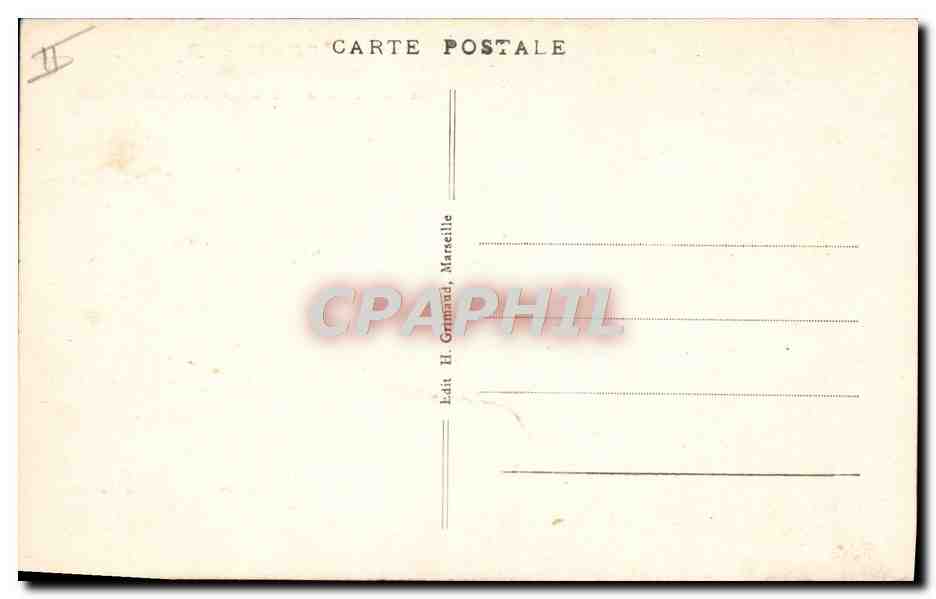S/S SPHINX — Paquebot poste rapide de la Cie des Messageries Maritimes — éditeur H. Grimaud, Marseille — Reverso
