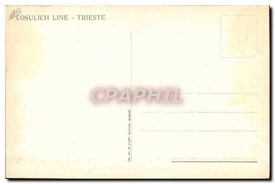 Paquebot à moteurs « Saturnia » — le plus grand et le plus rapide du monde — Cosulich Line - Trieste — Reverso
