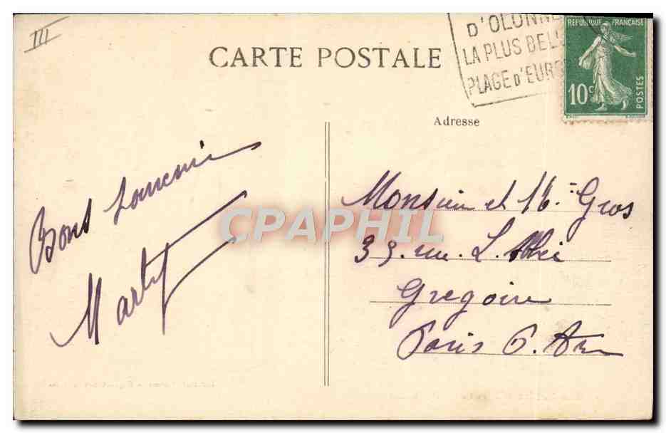 CPA Femme Maillot de Bains Les Sables d'Olonne Baigneuse  — Verso