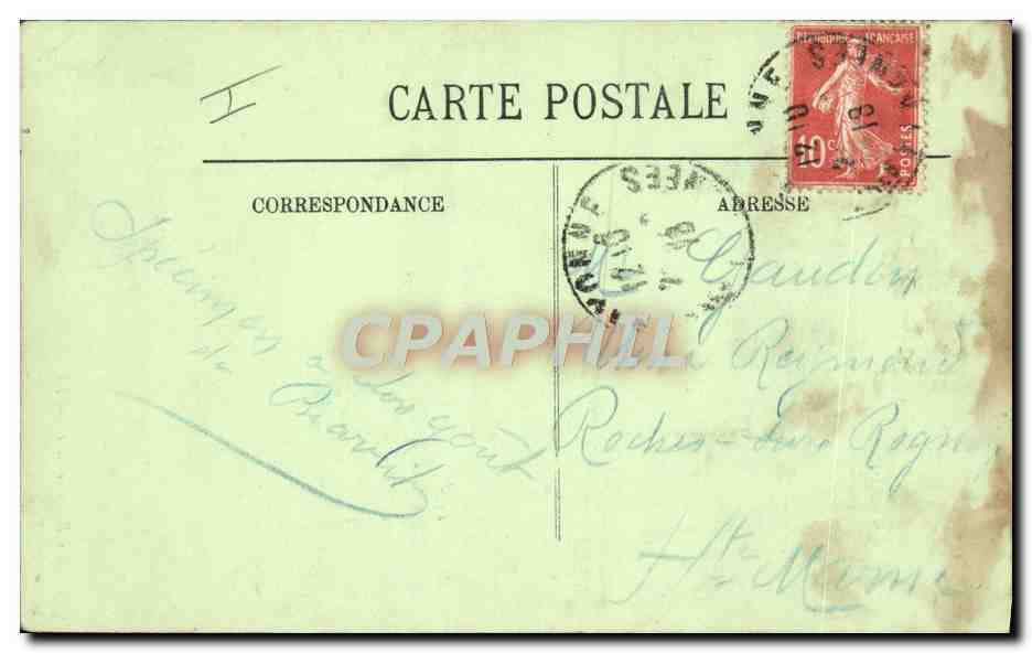 Femme en maillot de bain — Aux Bains de Mer — LL. n° 5050 — Verso