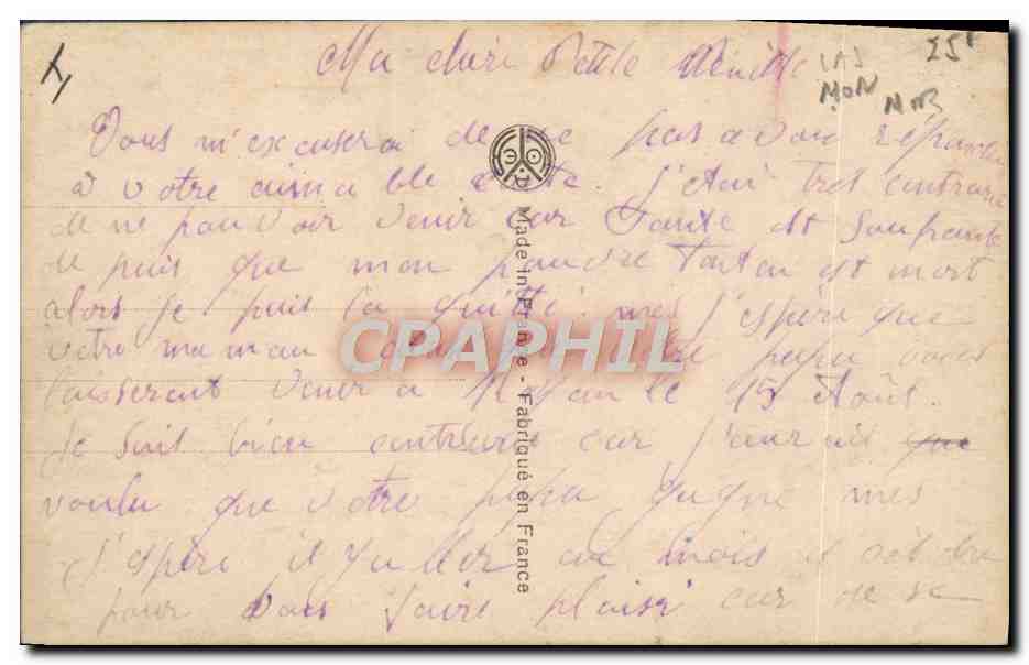 CPA Femme Maillot de Bains  — Verso