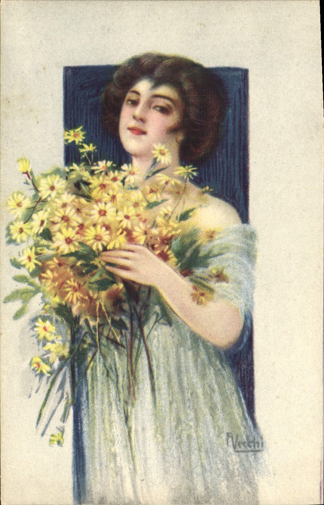 CPA Fantaisie Illustrateur Femme Vecchi