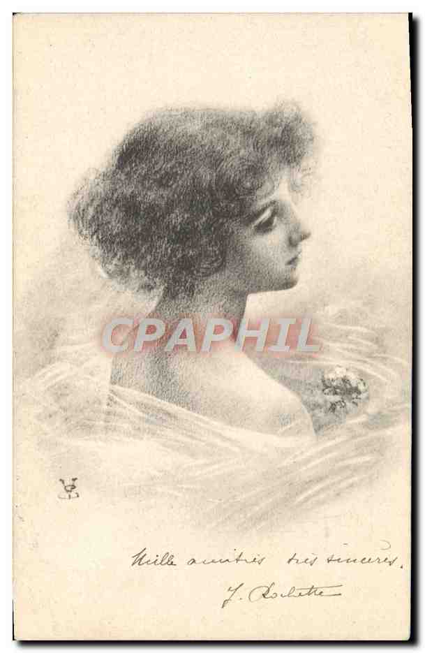 CPA Fantaisie Illustrateur Vecchi Femme