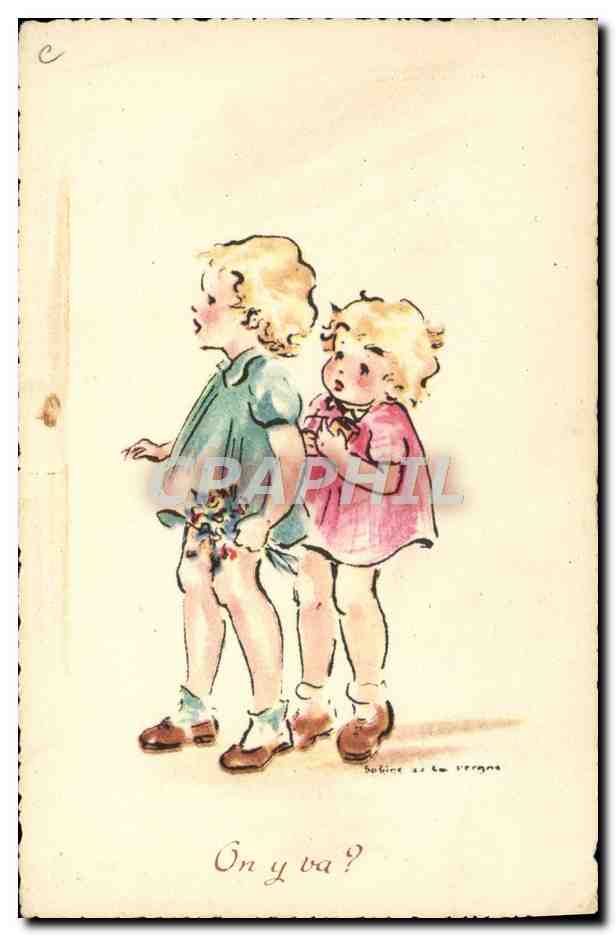 CPA Fantaisie Illustrateur Enfants On y va ?