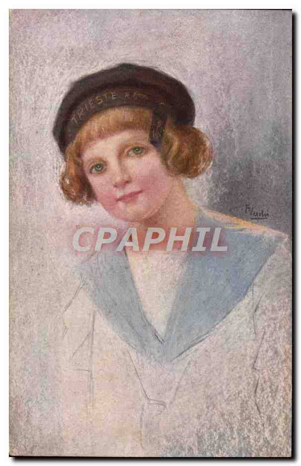 CPA Fantaisie Illustrateur Enfant Marin Trieste