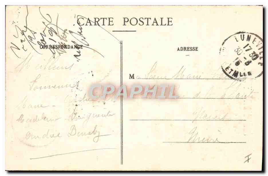 CPA Militaria Curieuse forme d'un obus de 75 apres son explosion  — Rückseite