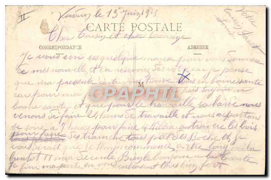 CPA Militaria Verdun la cour de l'hotel de ville Obus de 420 allemand  — Rückseite