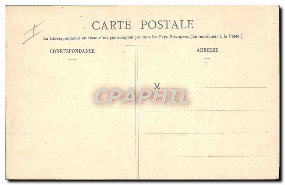 CPA Militaria Camp de Chalons Le 155 court Piece Feu — Rückseite