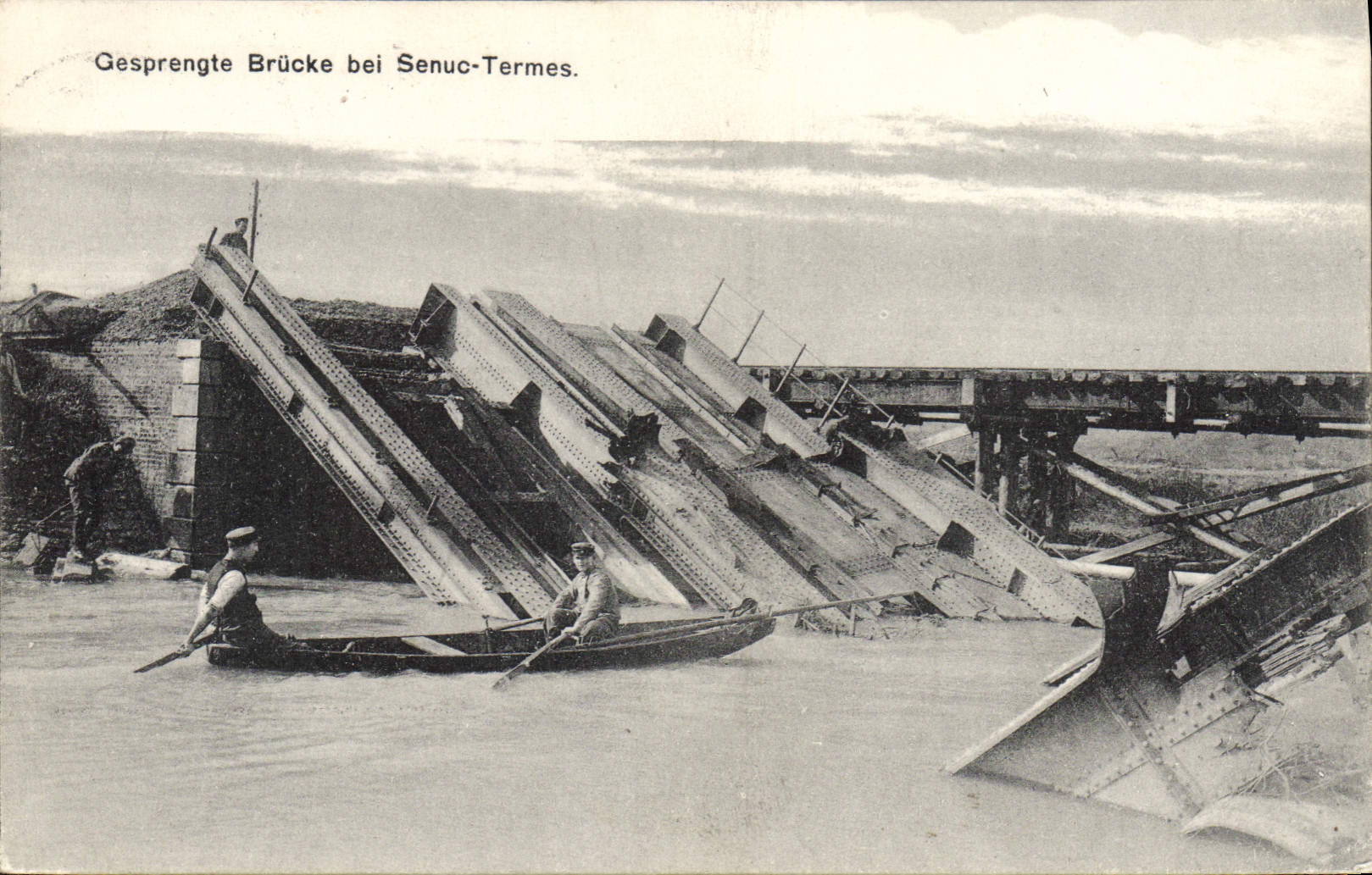 CPA Militaria Gesprengte Brucke bei Senux Termes