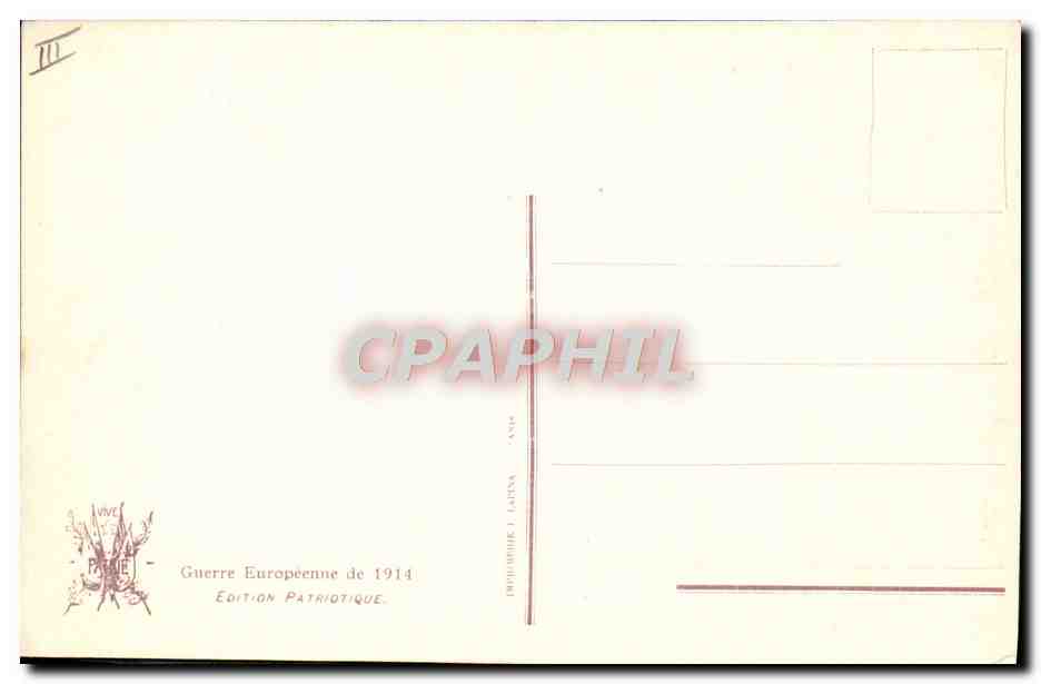 CPA Militaria Artillerie de 120 remorquee par un tracteur automobile  — Rückseite