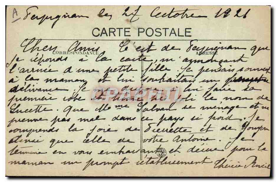 CPA Folklore Femme Type Catalane — Verso