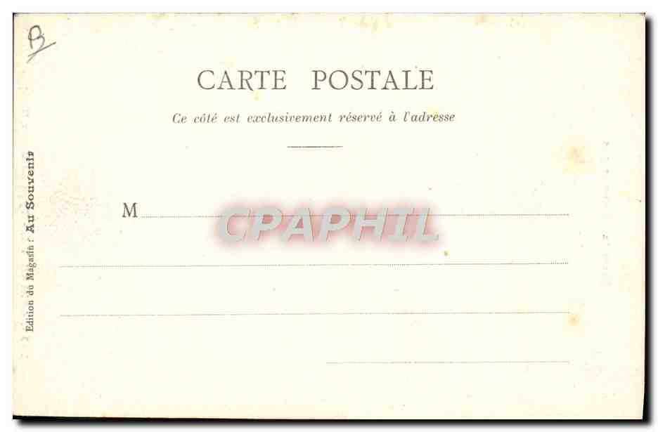 CPA Folklore Biarritz Type de vieux basque  — Verso