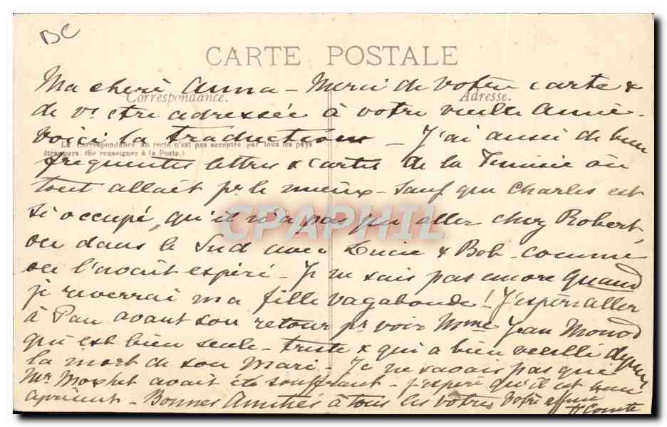 CPA Folklore Pyrenees le saut basque  — Verso