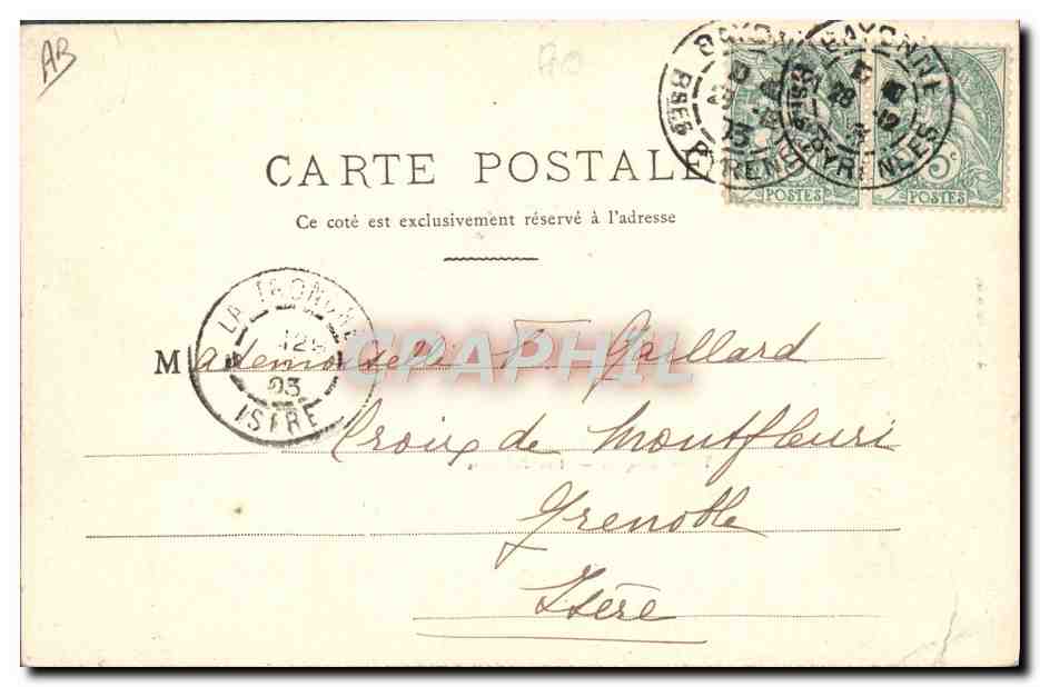CPA Folklore Types basques Les Pelotaris Pelote basque — Verso