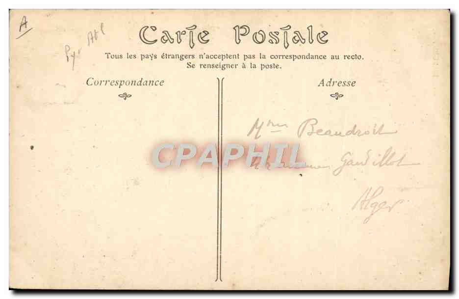CPA Folklore Cote d'Argent Jeune femme basquaise  — Verso