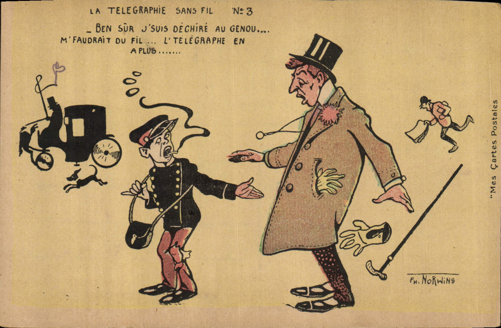 CPA Fantaisie Illustrateur La telegraphie sans fil Norwins