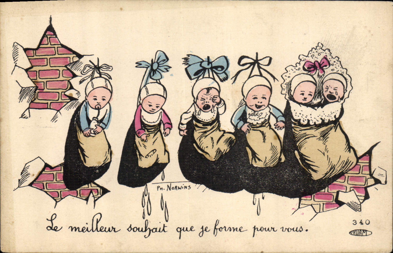 CPA Fantaisie Illustrateur Norwins Enfants 