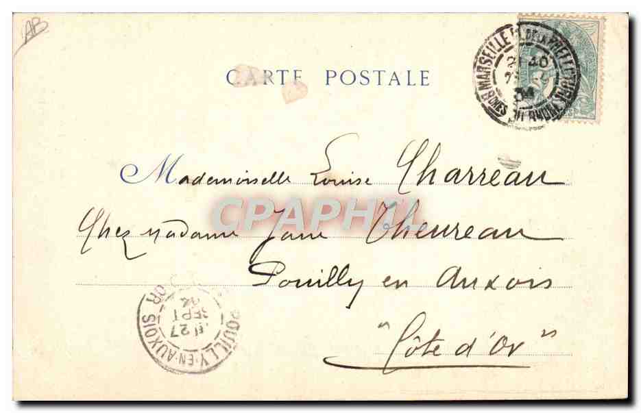 CPA Fantaisie Illustrateur Mme Sarah Bernhardt dans Varennes  — Rückseite