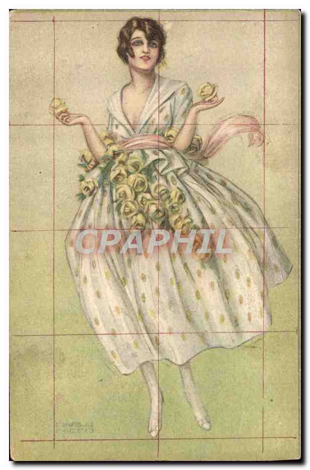 CPA Fantaisie Illustrateur Femme