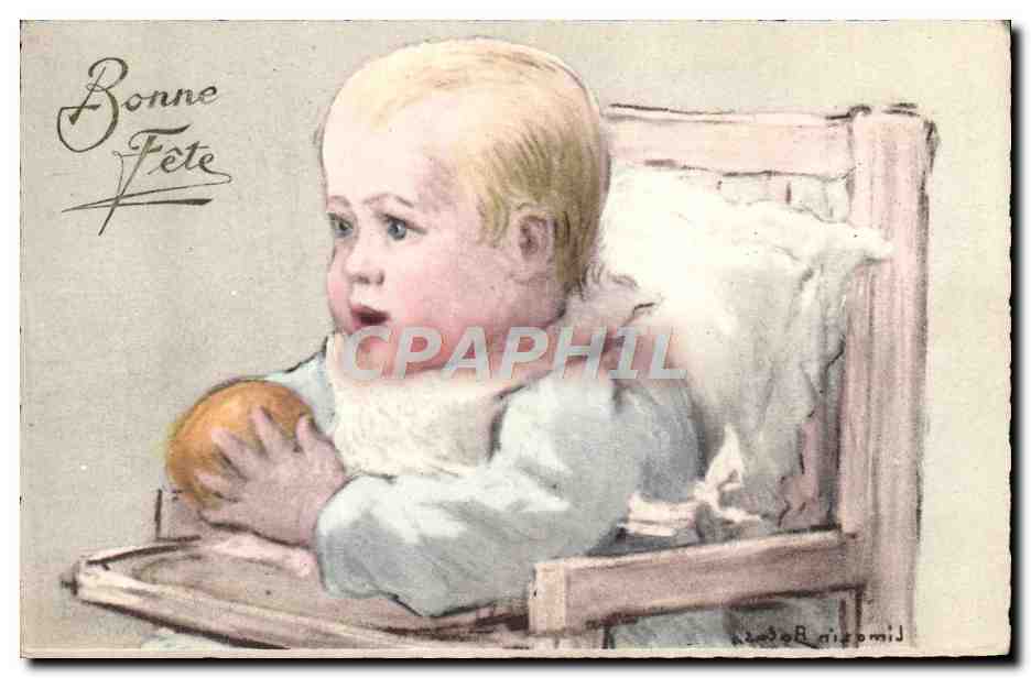 CPA Fantaisie Illustrateur Enfant Bebe