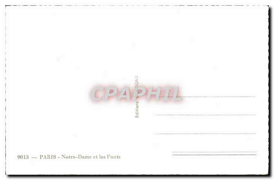 CPM Paris Notre Dame Et Le Ponts — Verso