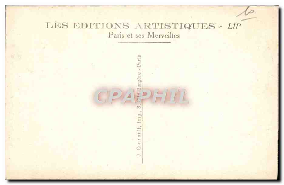 CPA Paris Le Pantheon L'Urne Contenant le coeur de Gambetta — Rückseite