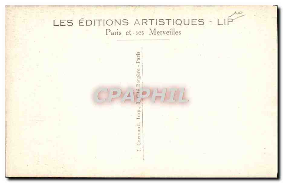 CPA Paris Le Pantheon Tombeau d'Emile Zola — Rückseite