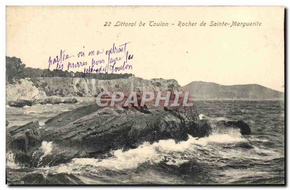 Littoral de Toulon - Rocher de Sainte-Marguerite — éditeur inconnu, n° 22