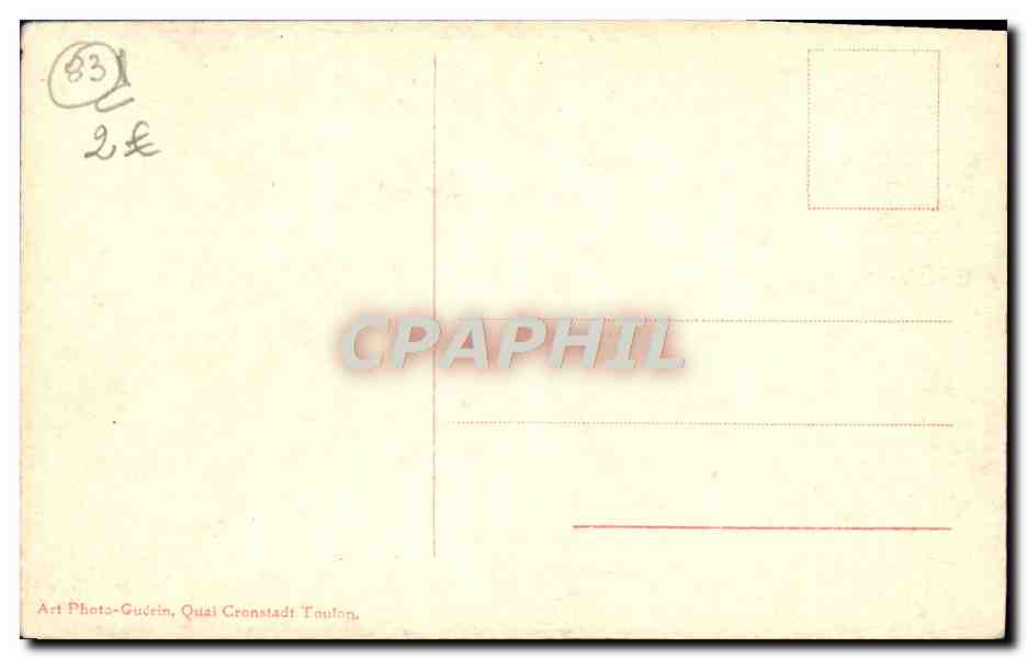 CPA Toulon Bords De Mer — Verso