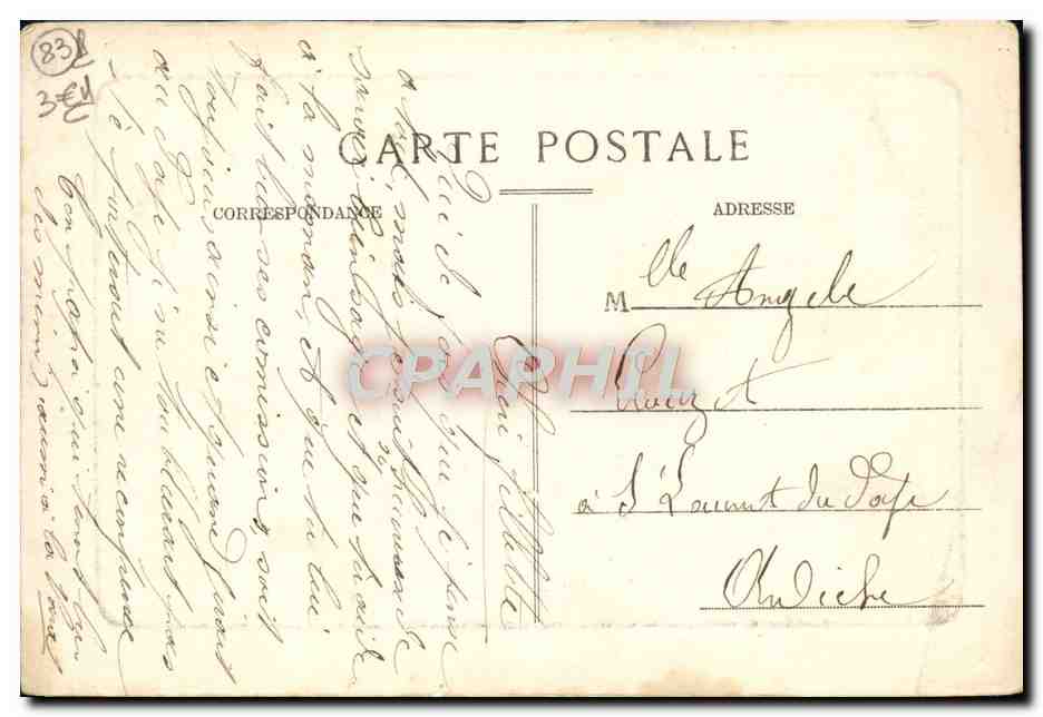 CPA Toulon Carre Du Port Le Genie Maritime Bateau — Verso