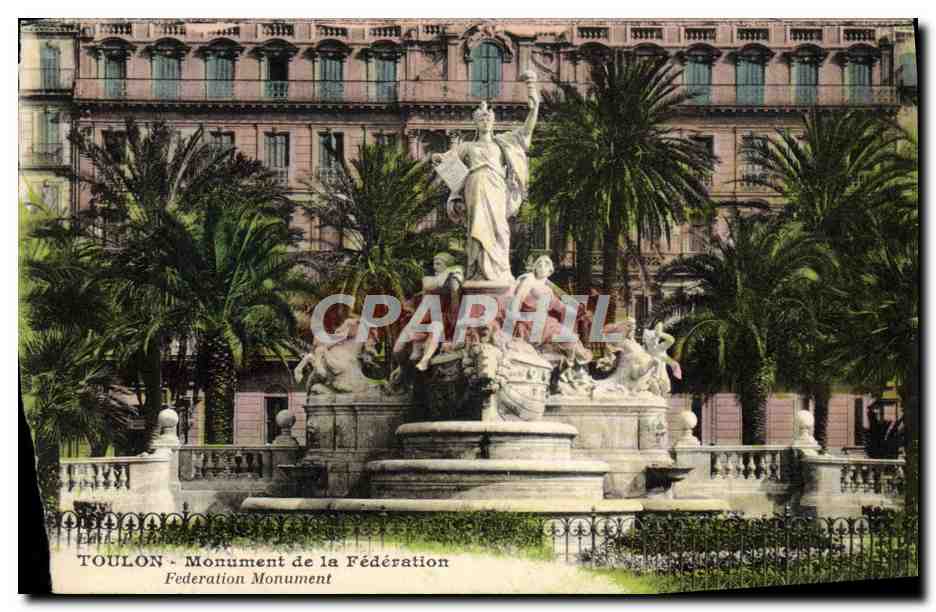 CPA Toulon Monument De La Federation